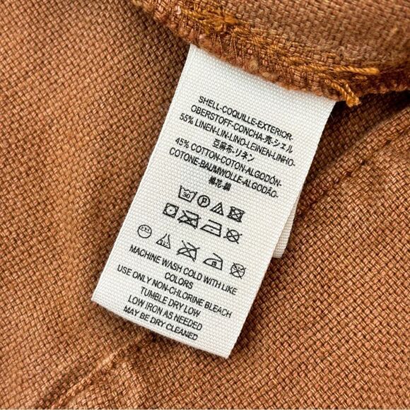 Free People Utility Cargo Jacket Burnt Orange Tan Sz M - Picture 10 of 15